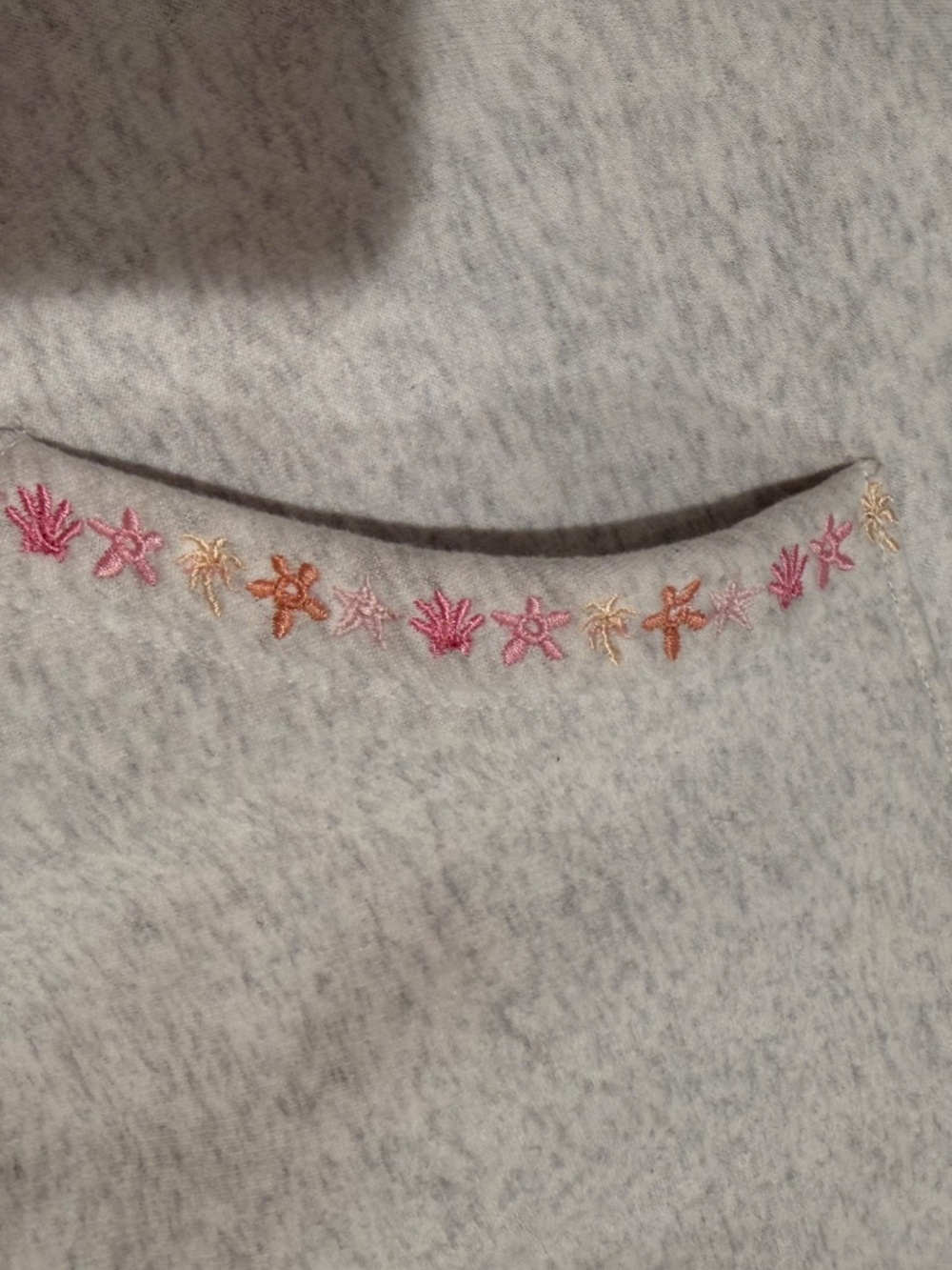 “Chase the Sun” Relaxed Hoodie in Heather Cloud Pink Palm Puff - Picture 5 of 5